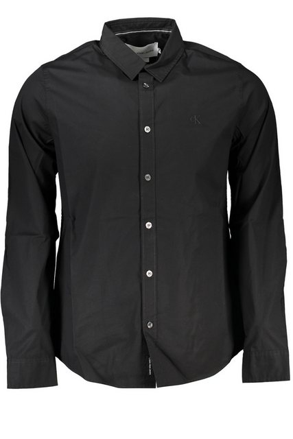 Calvin Klein Jeans Langarmhemd Elegantes Herrenhemd: Slim Fit, Schwarz, Ita günstig online kaufen