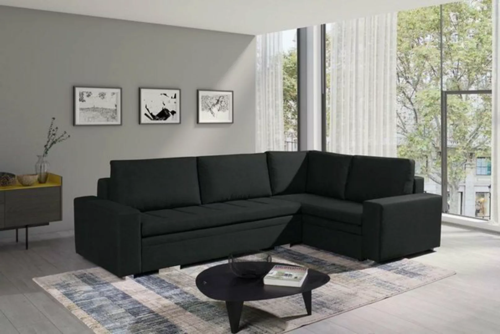 JVmoebel Ecksofa, Moderne Ecksofa Wohnzimmer Textil Stoff Schlafsofa Couch günstig online kaufen