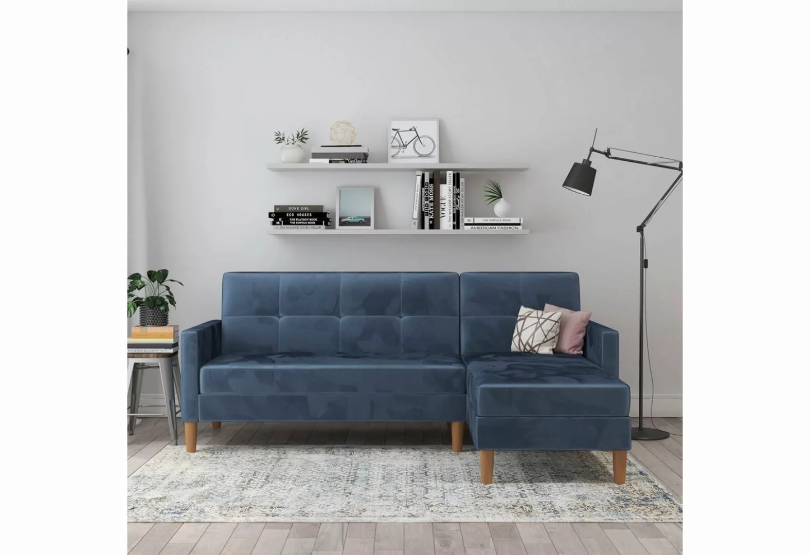 Dorel Home Ecksofa Lilly, L-Form, mit Bett-Funktion, Recamiere beidseitig m günstig online kaufen