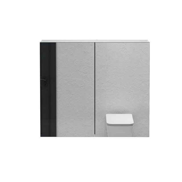 doporro Spiegelschrank Wandschrank Wandspiegel 60/80/100/120x70cm Weiß/Anth günstig online kaufen