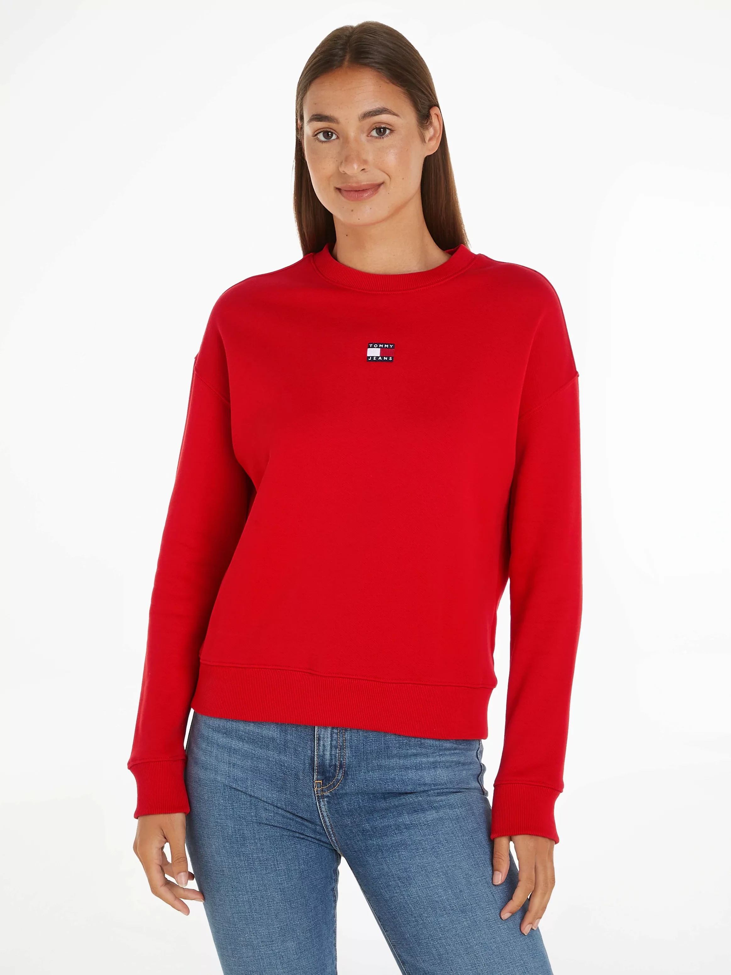 Tommy Jeans Sweatshirt mit Dropshoulder-Design und Frontlogo günstig online kaufen