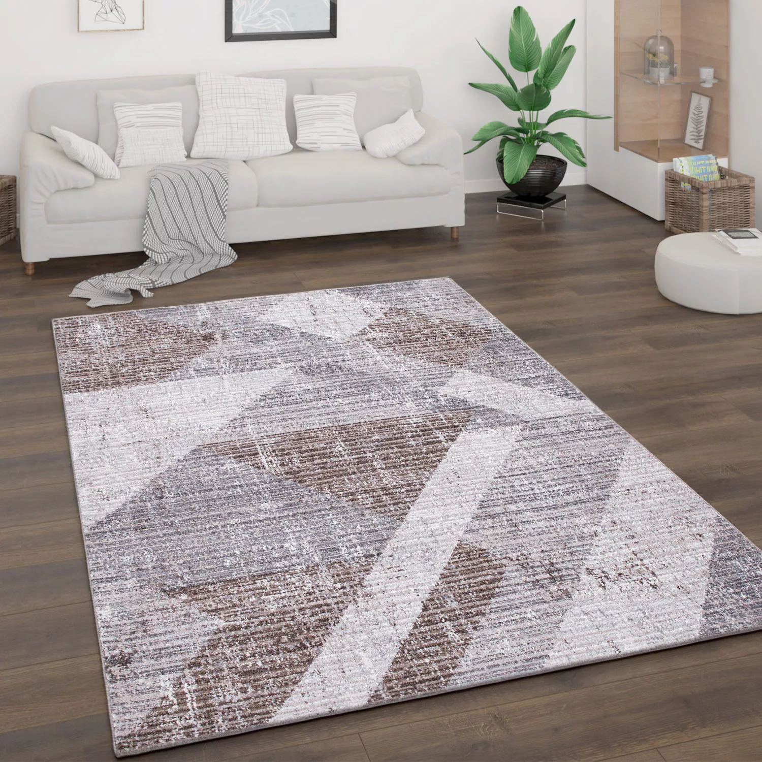Paco Home Teppich »Bari 872«, rechteckig, Kurzflor, modernes geometrisches günstig online kaufen