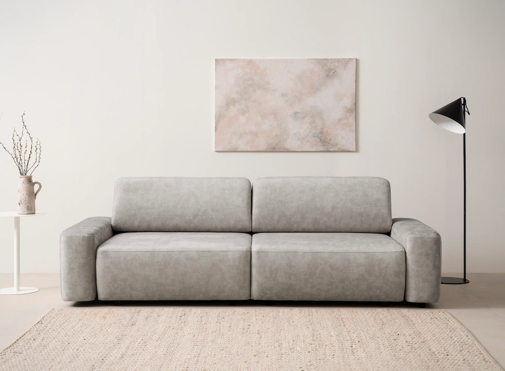 INOSIGN 3-Sitzer "TORGE (257cm), Sofa,Schlafsofa in Cord, Samtvelours, Stru günstig online kaufen