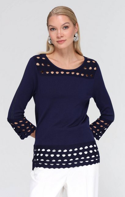 Passioni Strickpullover in elegantem Navy günstig online kaufen