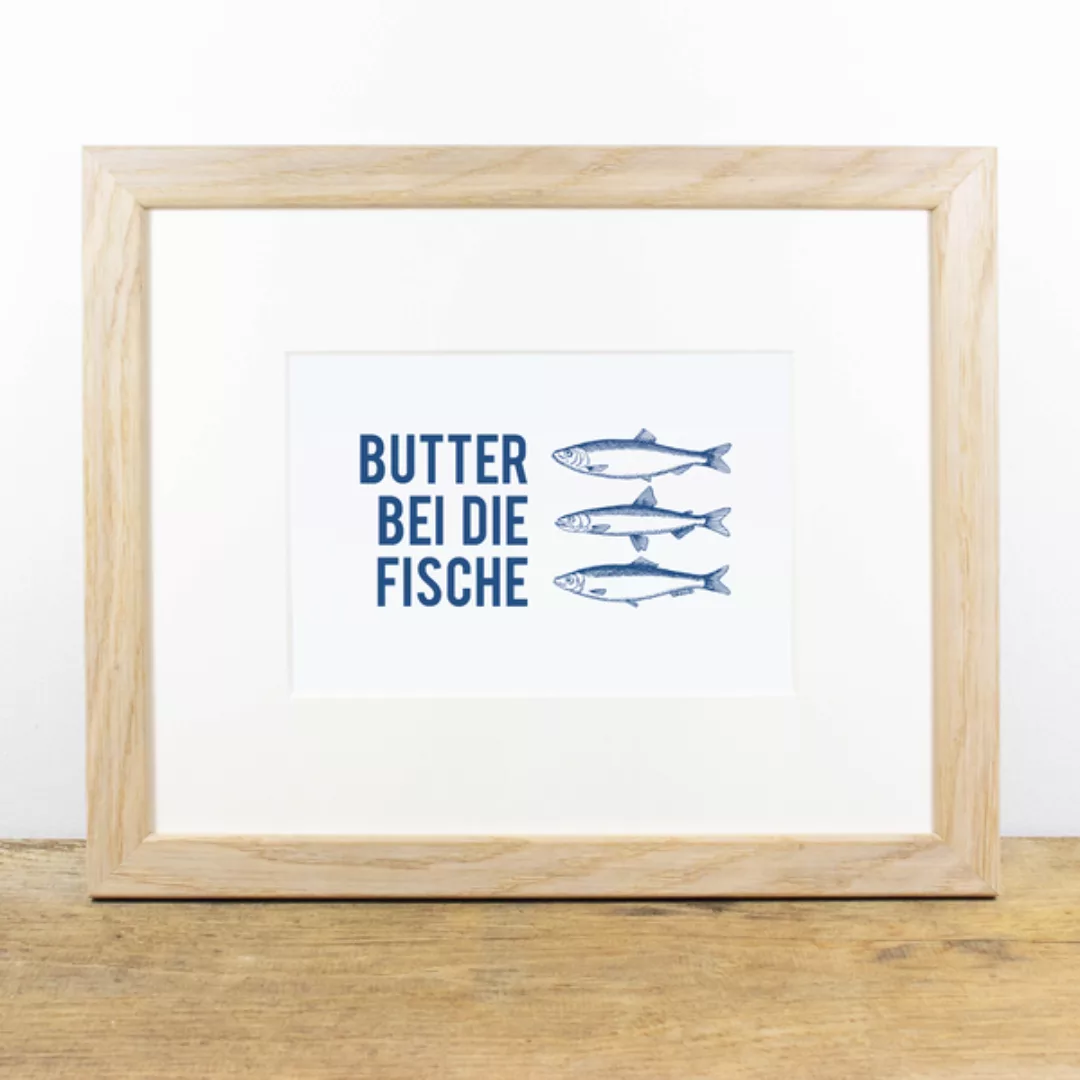 Bild Mit Echtholzrahmen - Butter Bei Die Fische günstig online kaufen