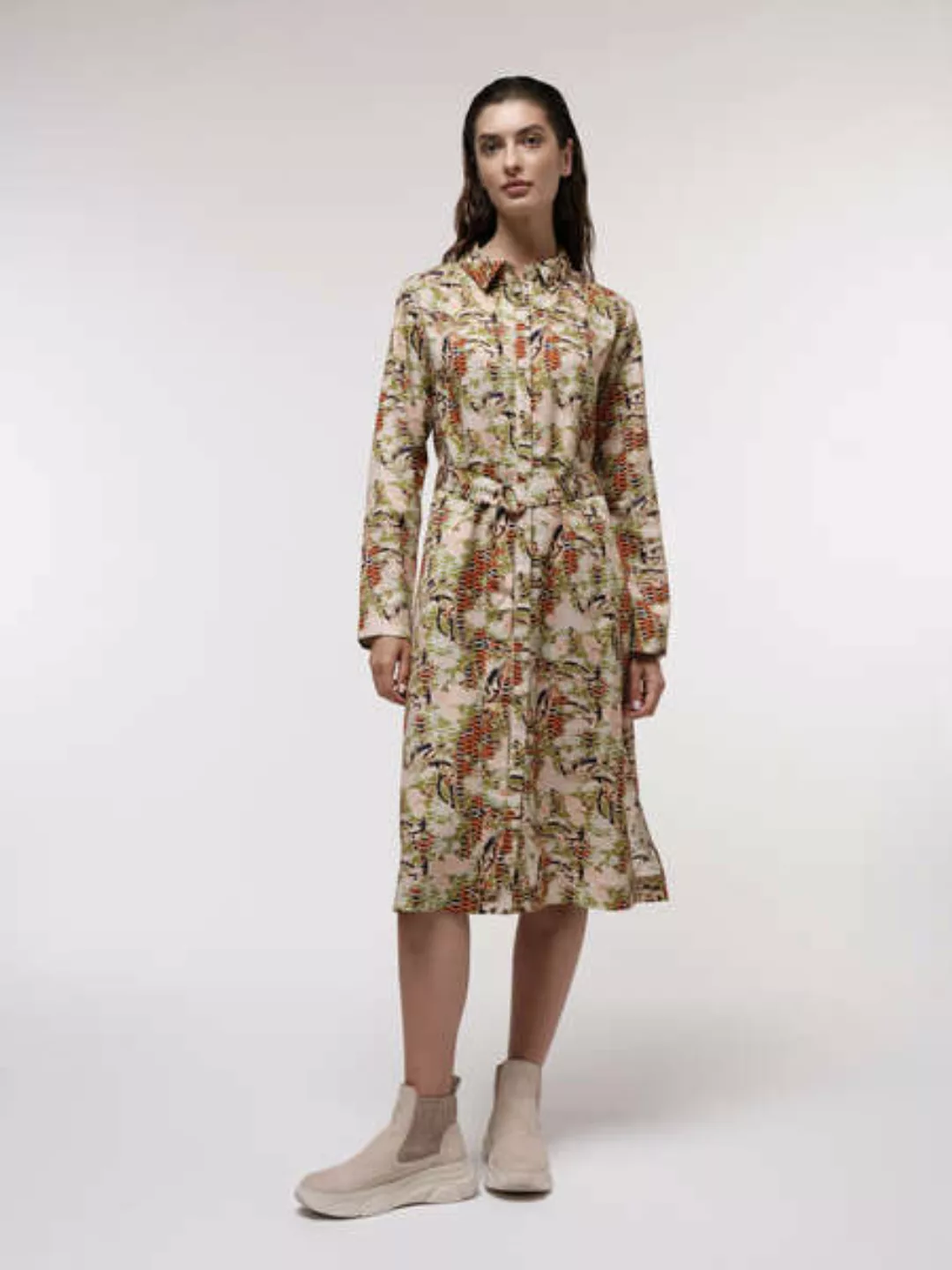 Hemdblusenkleid Aus Tencel Lyocell günstig online kaufen