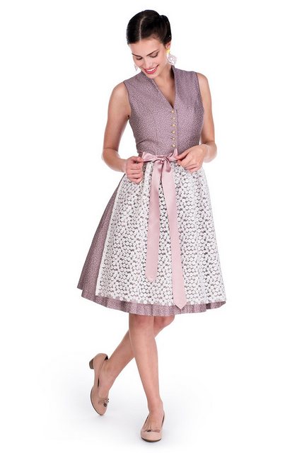 Alpenfee Tracht Dirndl Midi Dirndl 2tlg. - AMBRA - puder günstig online kaufen