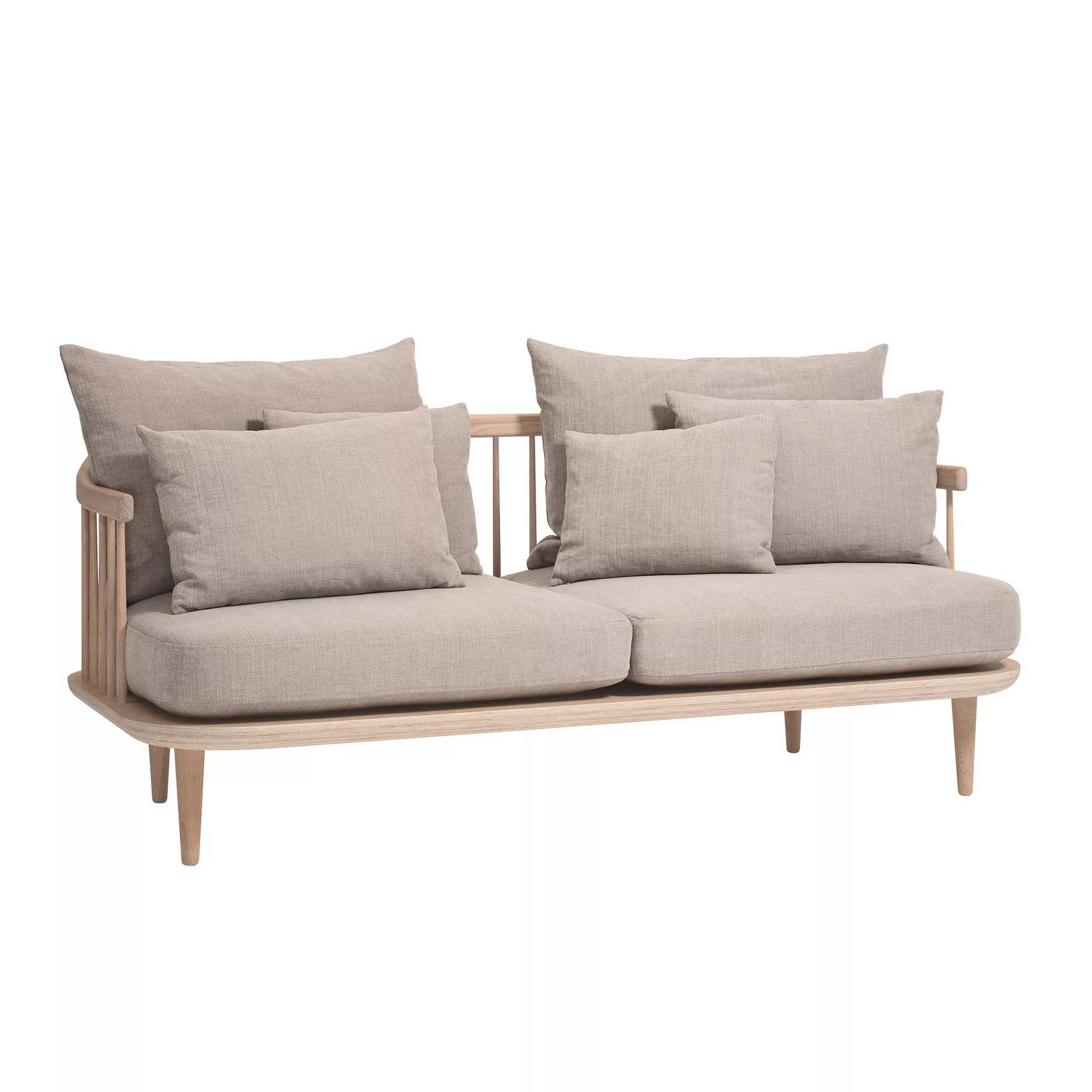 &Tradition - FLY SC2 2-Sitzer Sofa - beige/Stoff Hot Madison 094/Gestell we günstig online kaufen