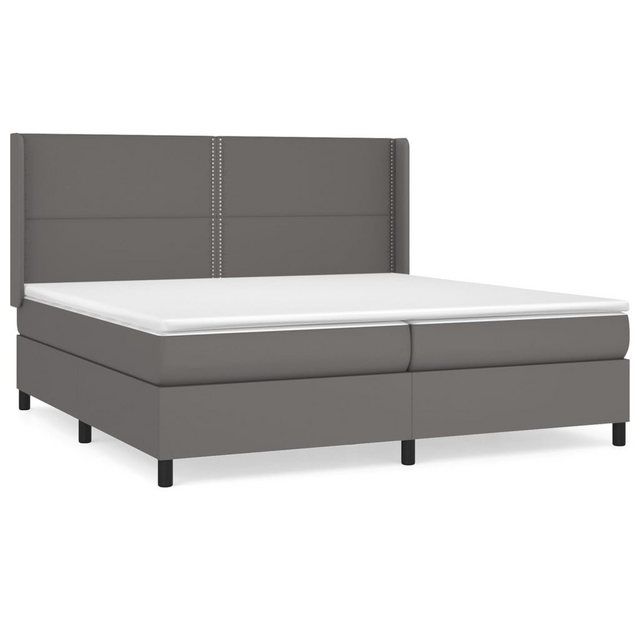 vidaXL Boxspringbett Bett Boxspringbett Kunstleder komplett mit Matratze & günstig online kaufen