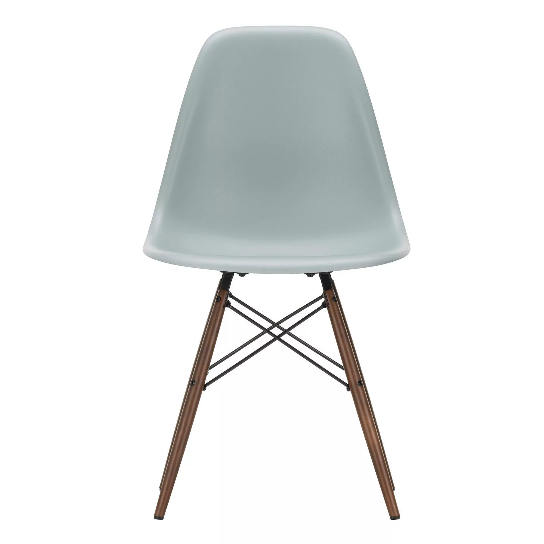 Vitra - Eames Plastic Side Chair DSW Gestell Ahorn dunkel - hellgrau/Sitzsc günstig online kaufen