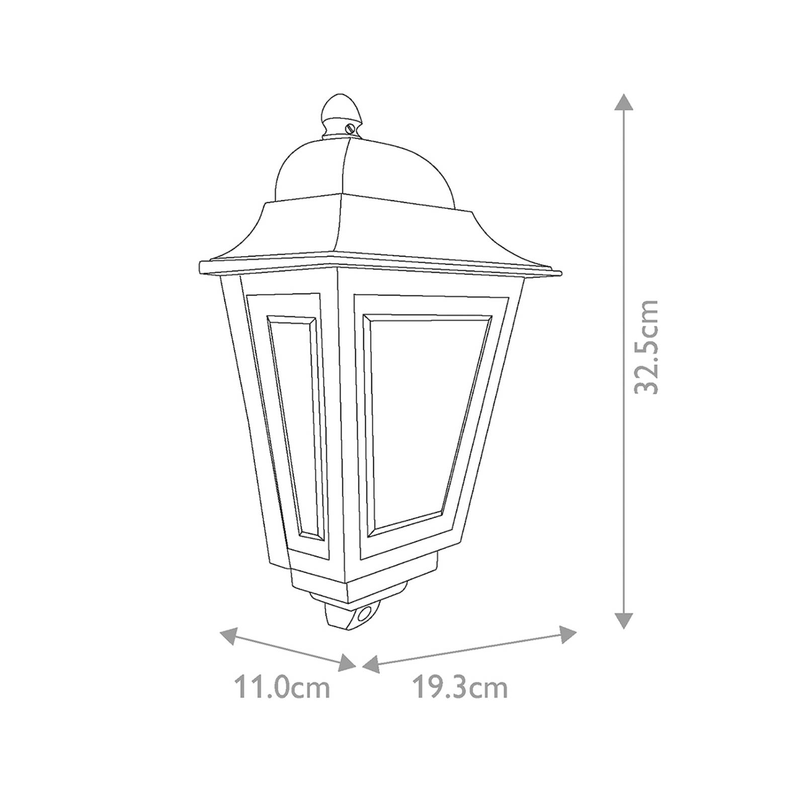 Außenwandlampe Deco Lane, grün, Laterne, Aluminium, IP44 günstig online kaufen