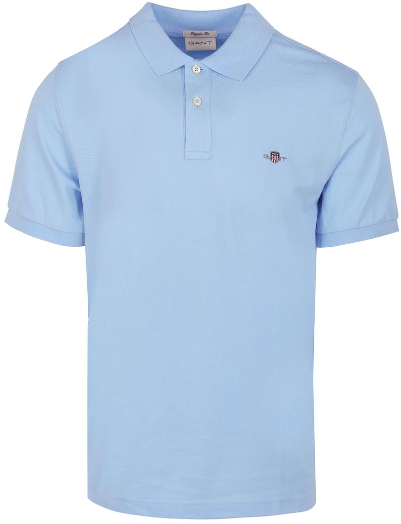 Gant Shield Piqué Poloshirt Hellblau - Größe 5XL günstig online kaufen