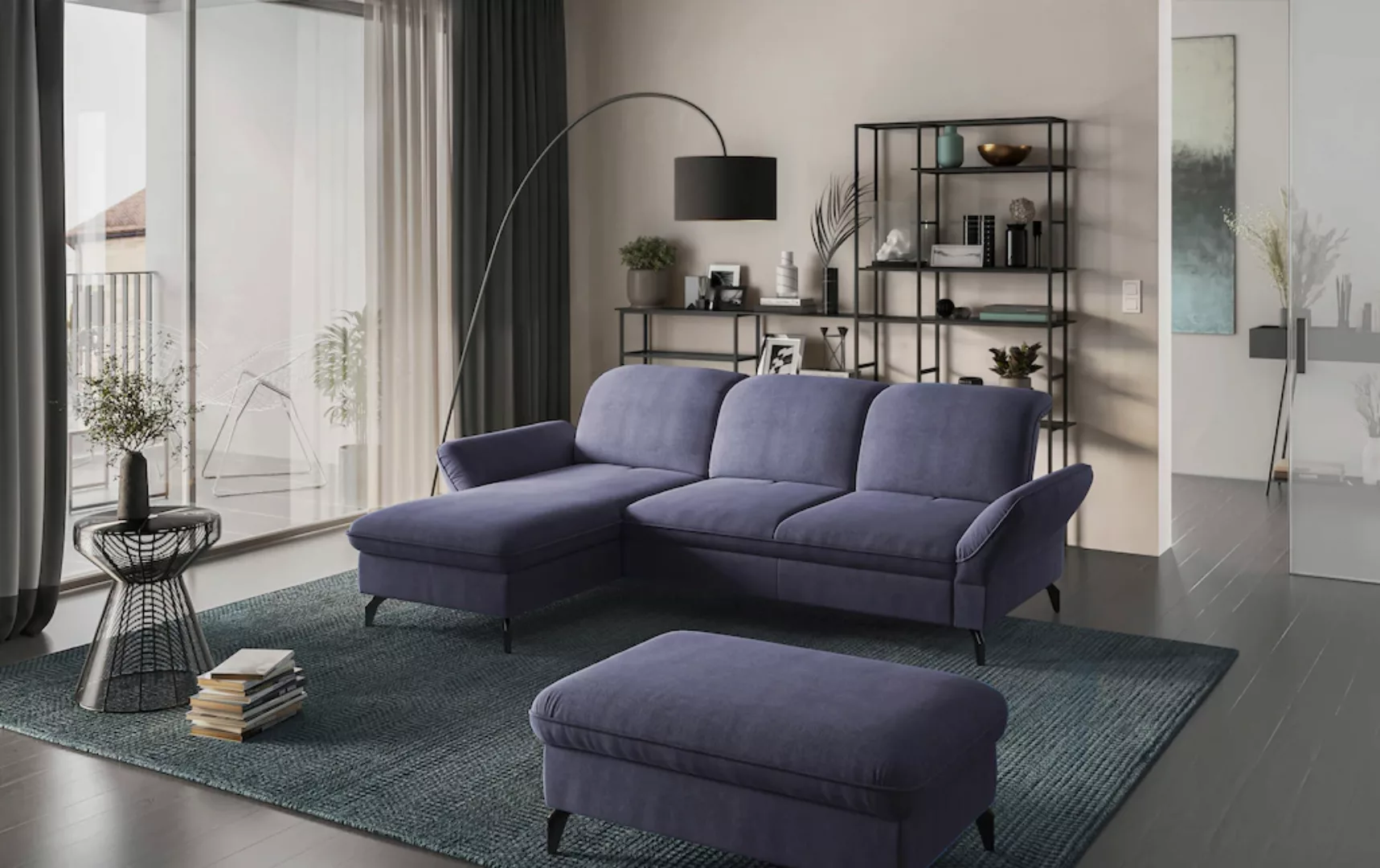 sit&more Ecksofa "Leandro L-Form", Wahlweise mit Bett-, Kopfteil - und Arml günstig online kaufen