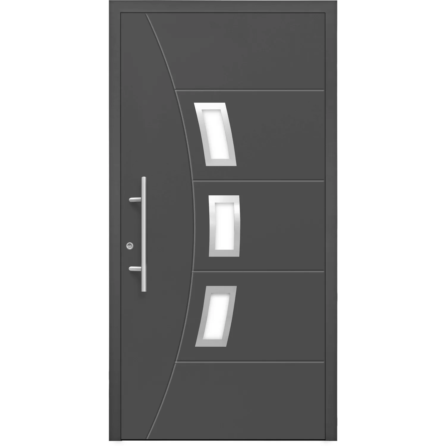 Aluminium-Haustür Moderno M320/P 110 x 210 cm Anthrazit Metallic Anschlag L günstig online kaufen