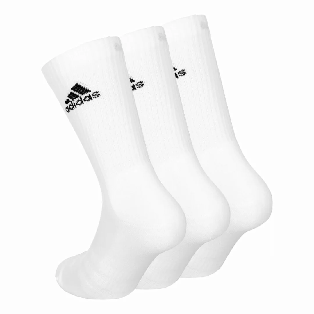 Adidas Badminton Cushion Crew Socken 3 Paare EU 40-42 White / White / Black günstig online kaufen