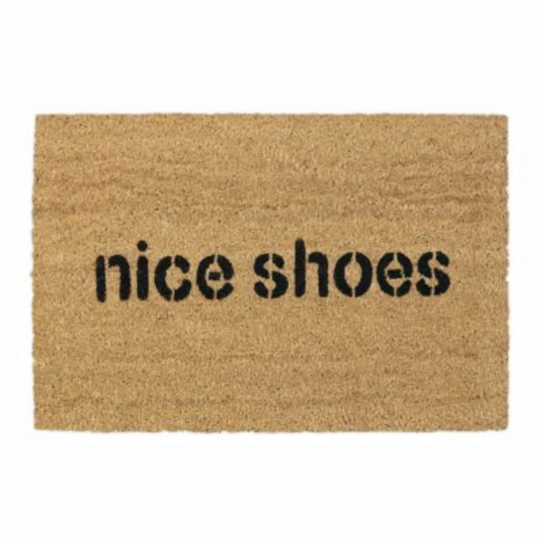 relaxdays "Fußmatte Kokos mit Spruch ""Nice Shoes""" braun/schwarz günstig online kaufen