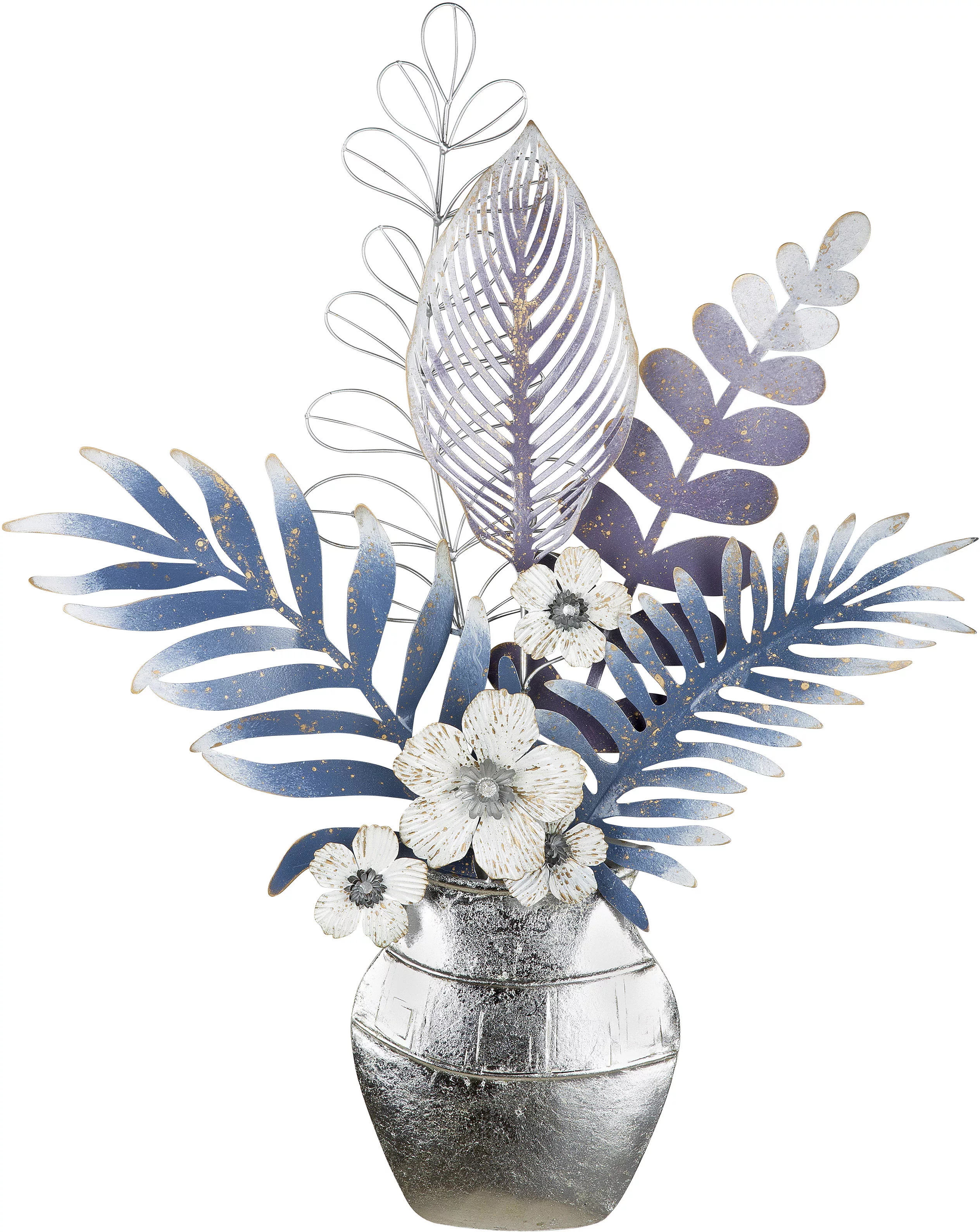 Casablanca by Gilde Wanddekoobjekt »Wandrelief Vase mit Blumen« günstig online kaufen