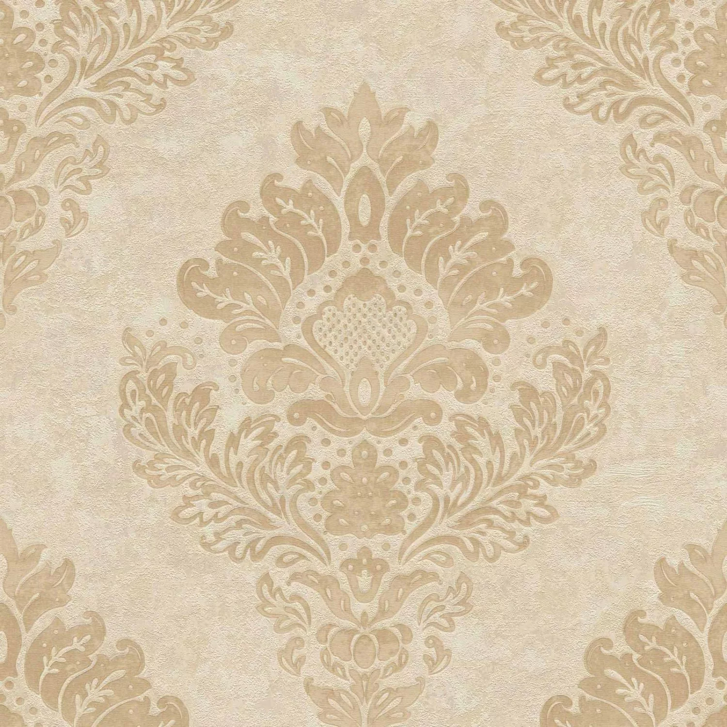 Bricoflor Vlies Barocktapete Creme Gold Edle Barock Tapete in Sandfarben fü günstig online kaufen