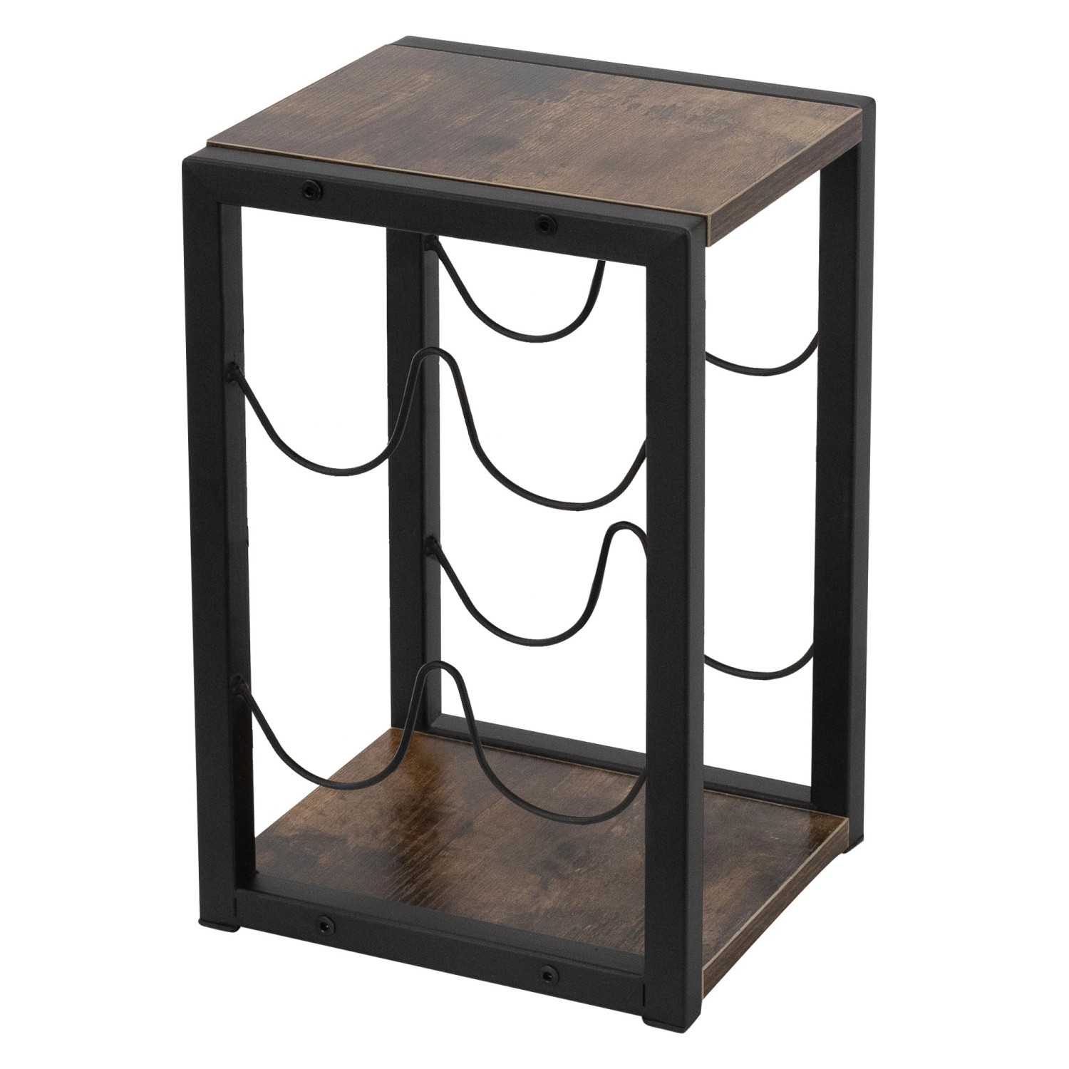 ML-Design Weinregal für 4 Flaschen 24x21x37,5 cm Freistehendes aus Holz Met günstig online kaufen