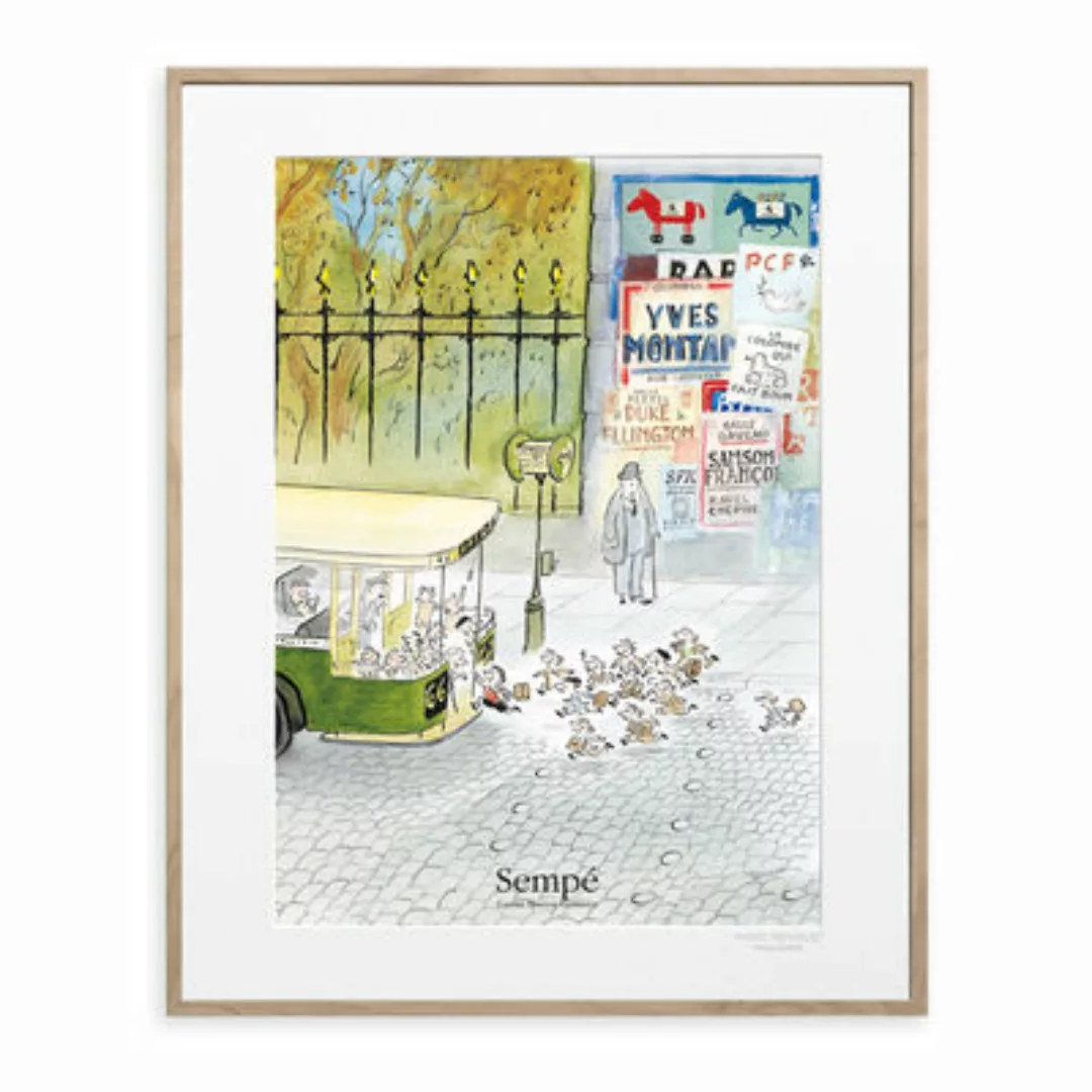 Poster Sempé - Bus papierfaser bunt / 40 x 50 cm - Image Republic - Bunt günstig online kaufen