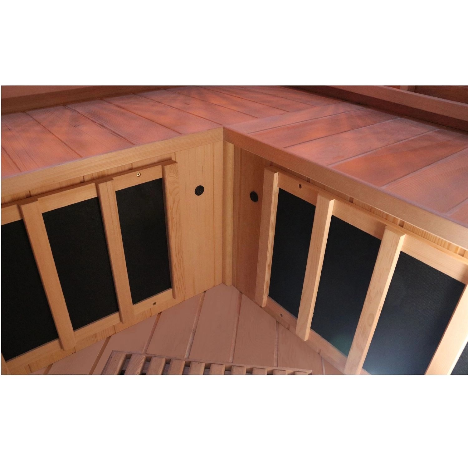 Dewello Infrarotkabine Sauna Brandon 140cm x 140cm 2 Personen Vollspektrum günstig online kaufen