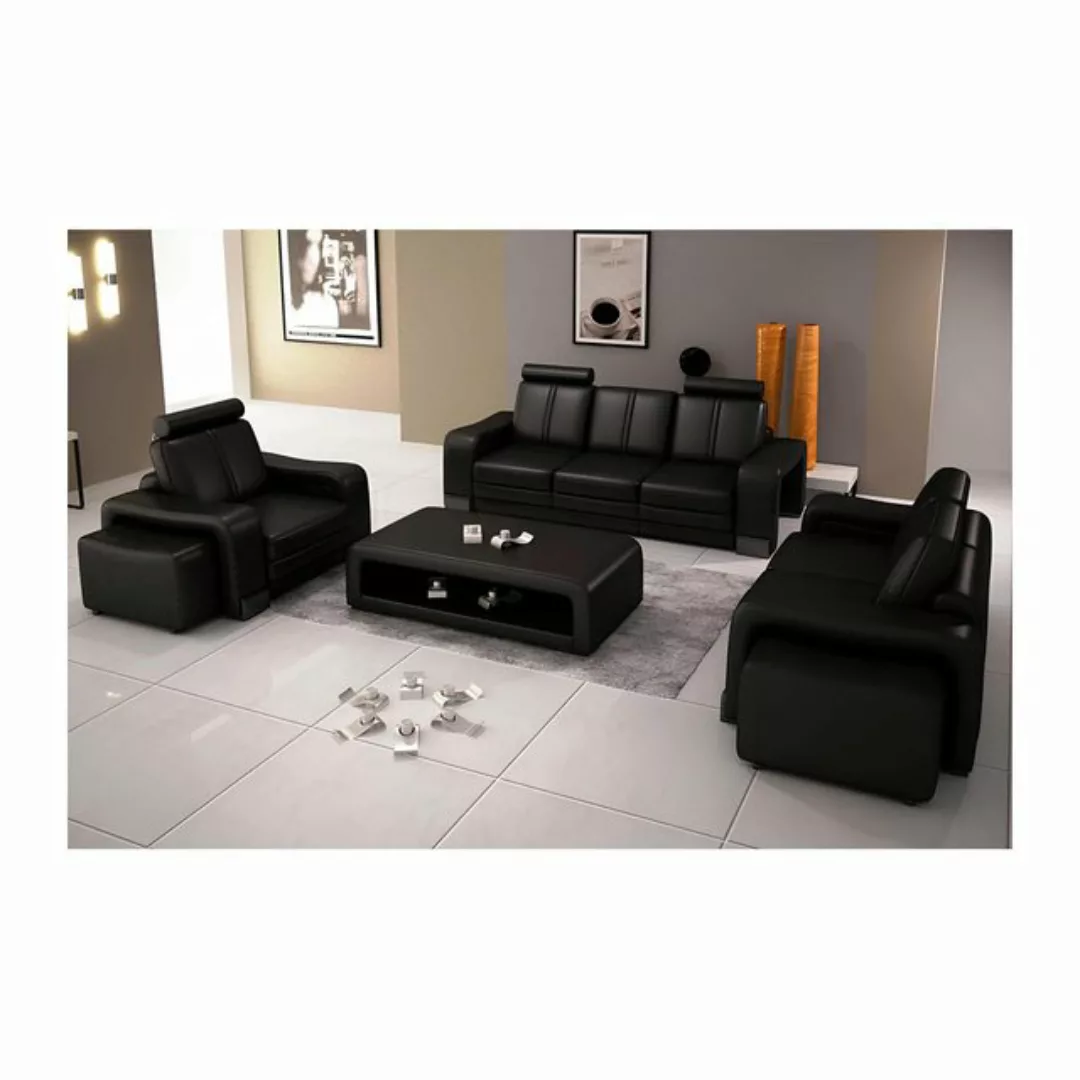 Xlmoebel Sofa Sitzmöbel Set 3+2+1 aus Leder - Franco S, Hergestellt in Euro günstig online kaufen