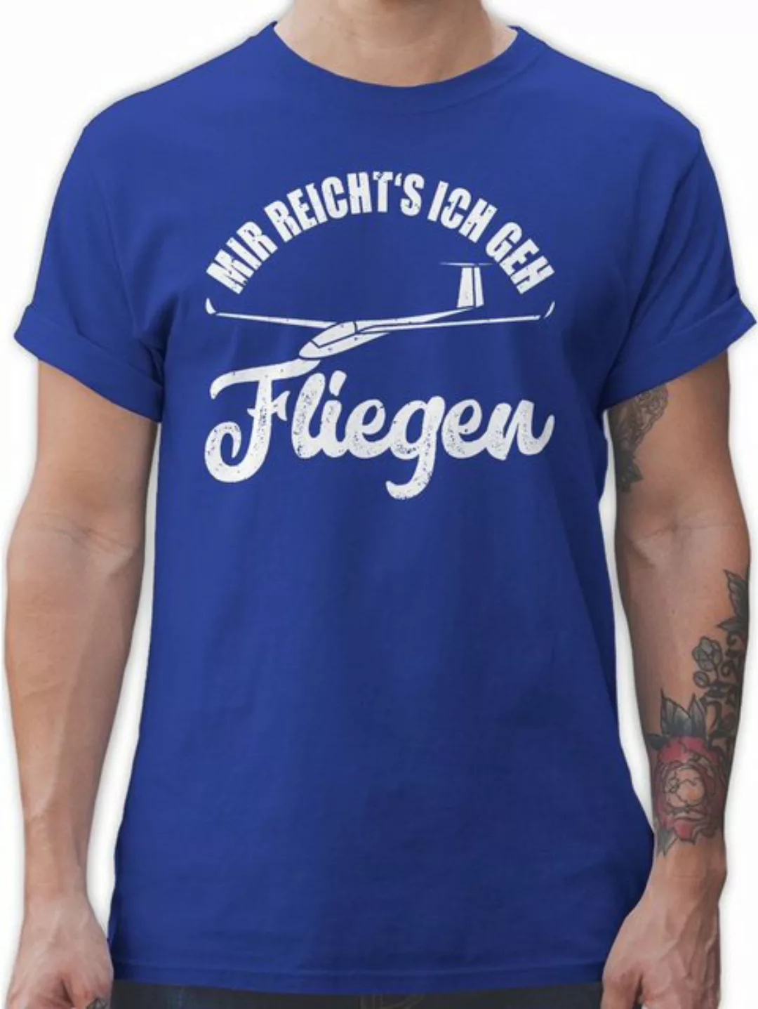 Shirtracer T-Shirt Mir reicht's ich geh fliegen - Geschenk Segelflieger Seg günstig online kaufen