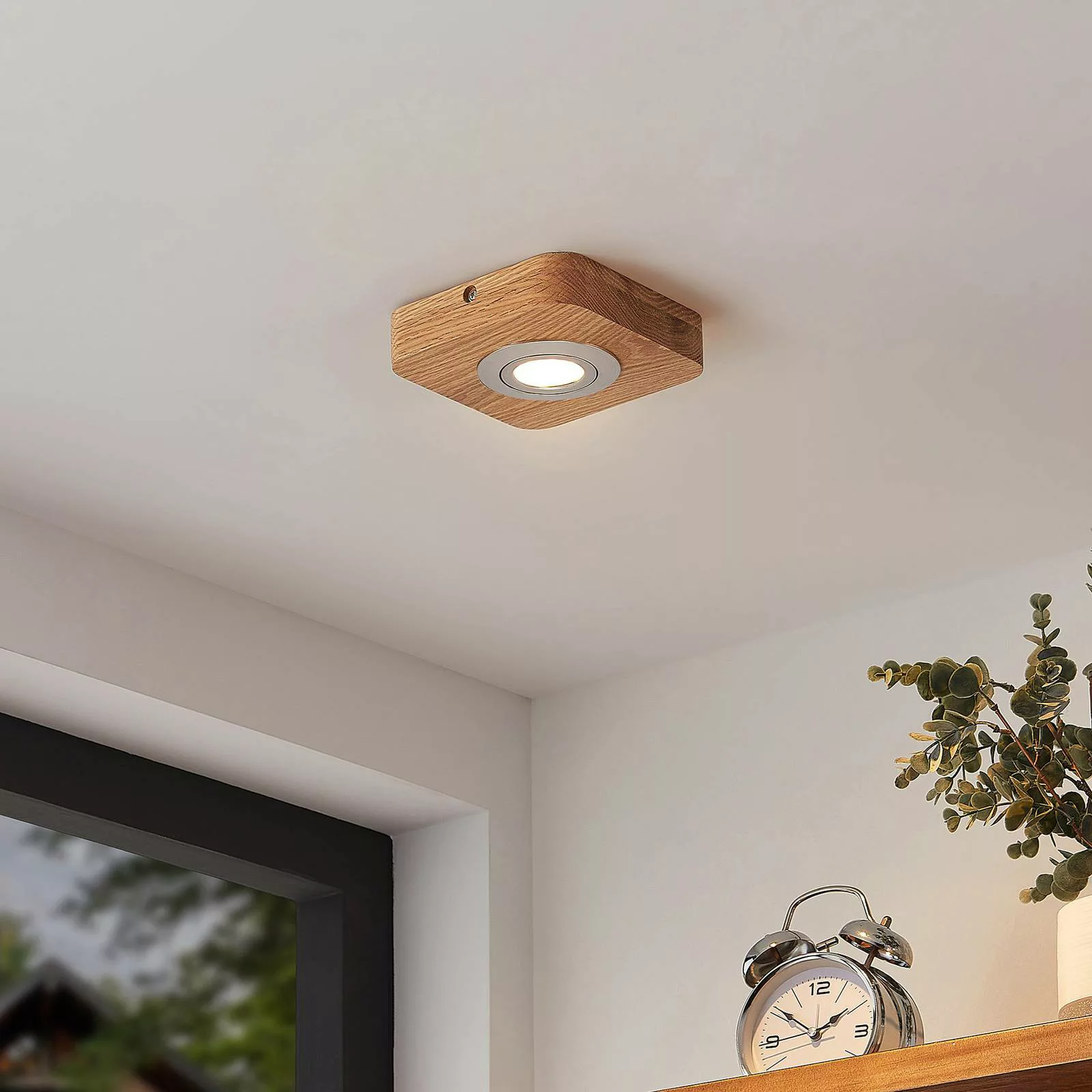 Lindby Mikari LED-Deckenleuchte aus Holz, 1-fl. günstig online kaufen