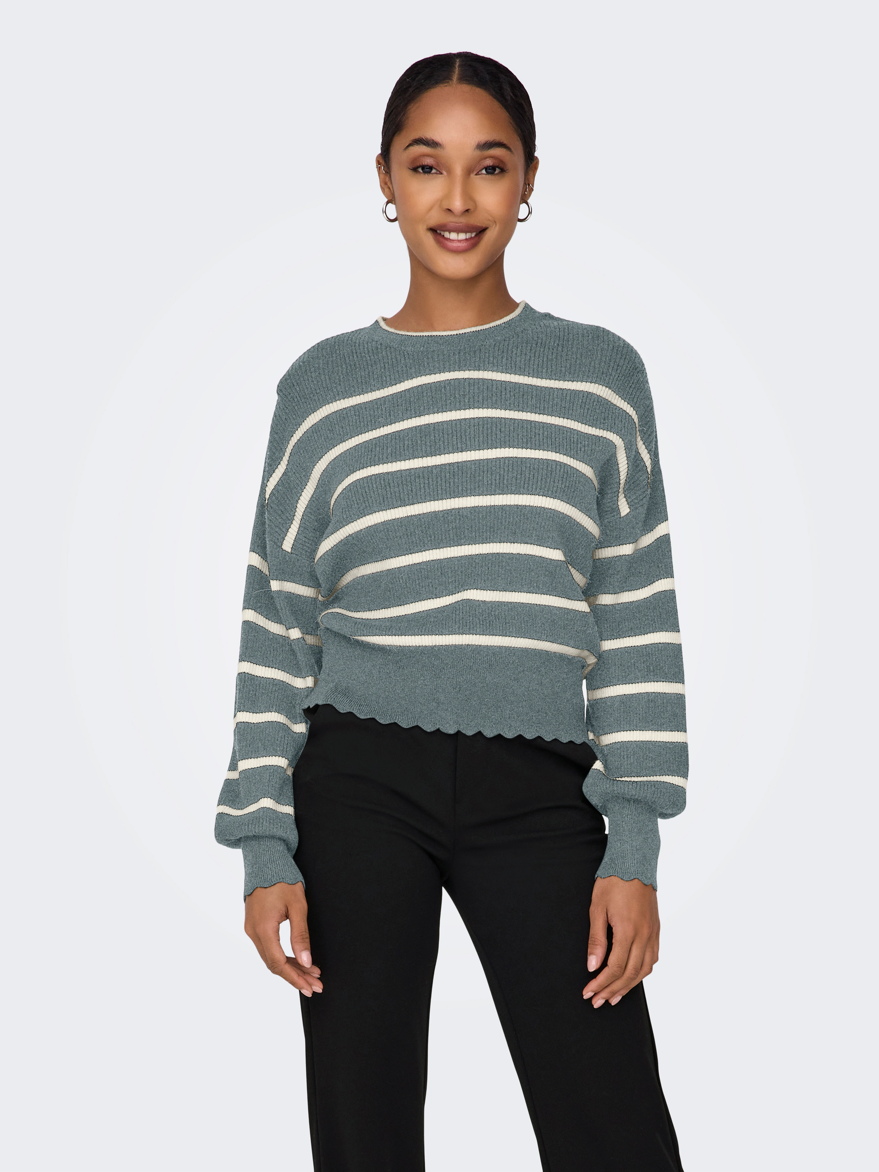 ONLY Rundhalspullover "ONLIBI LS O-NECK NOOS KNT" günstig online kaufen