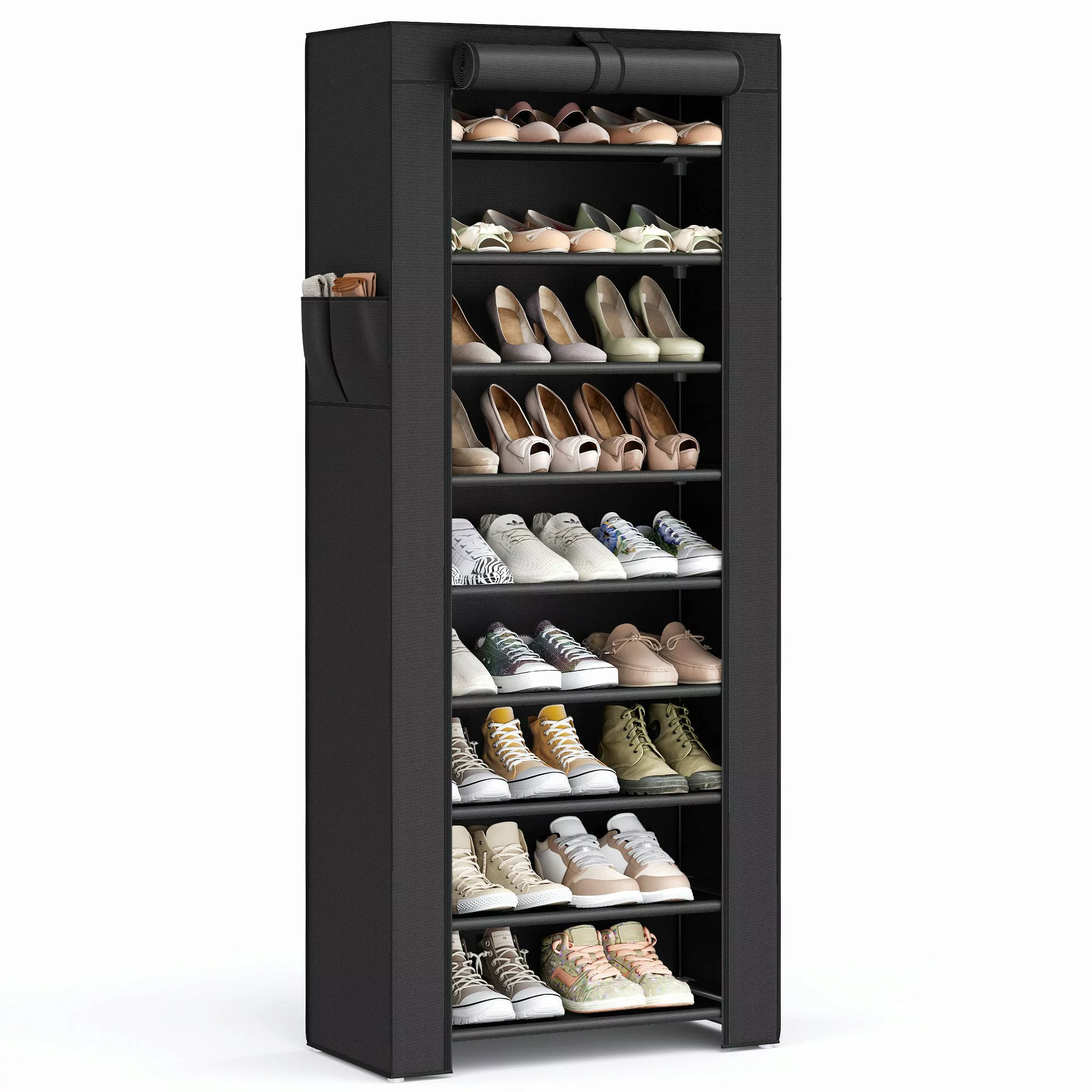 SONGMICS Stoffschrank Schuhschrank mit Ablagen, geräumig, günstig online kaufen