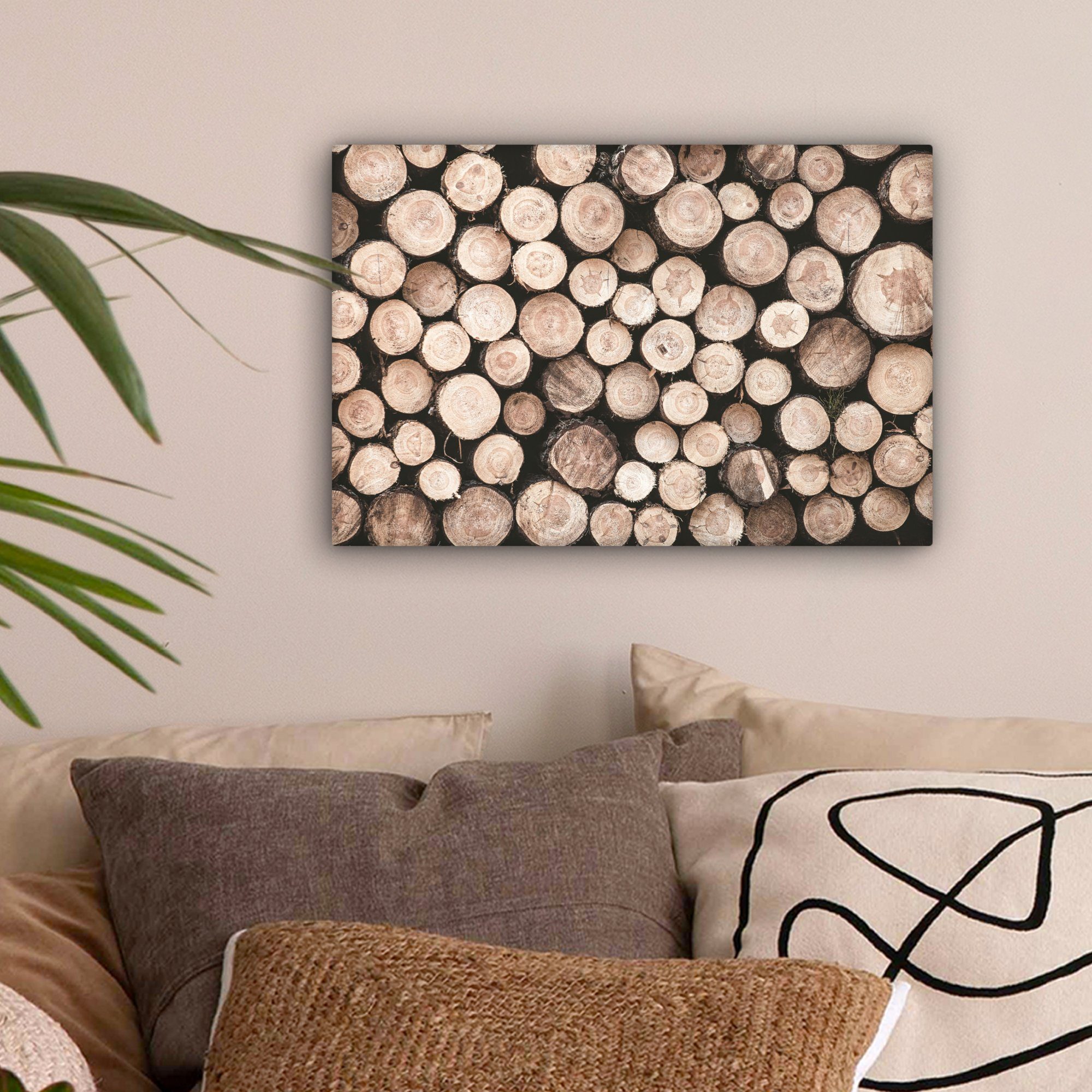 OneMillionCanvasses® Leinwandbild Baumstämme - Winter - günstig online kaufen