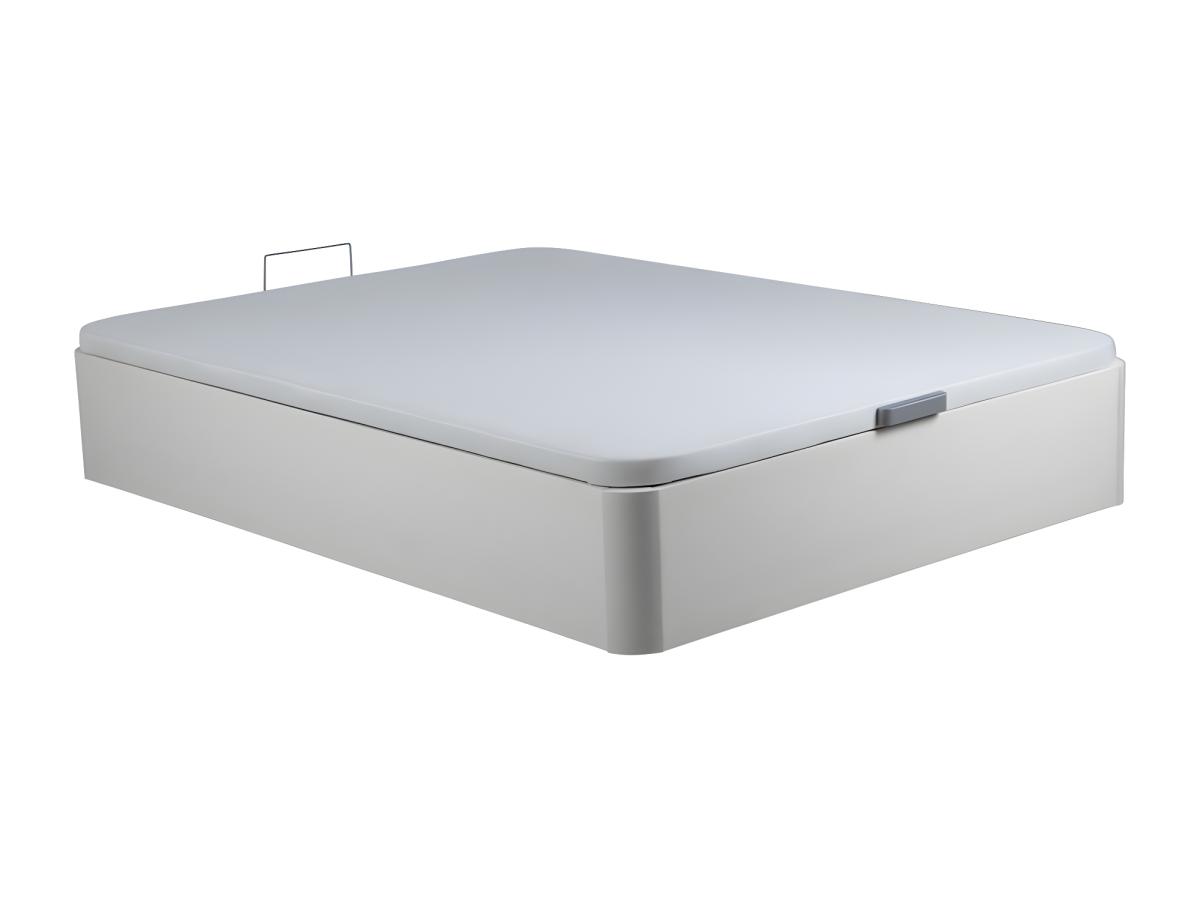 Bettgestell mit Bettkasten - 140 x 190 cm - Kunstleder - Weiß matt - ONIRY günstig online kaufen