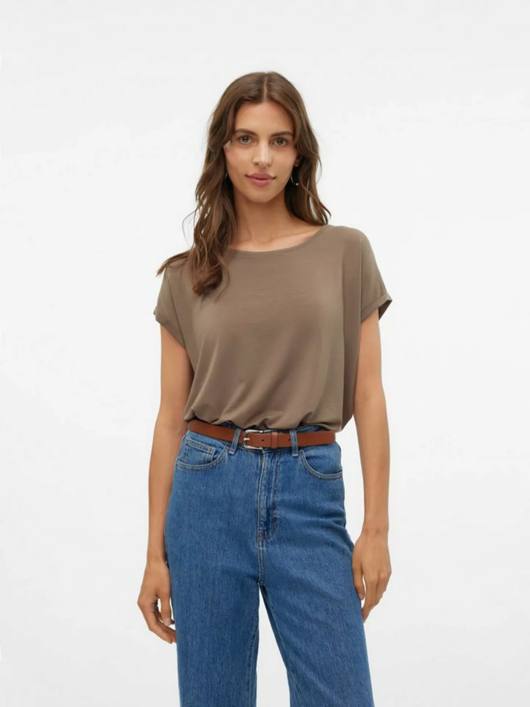 Vero Moda Rundhalsshirt VMAVA PLAIN SS TOP GAJRS NOOS günstig online kaufen