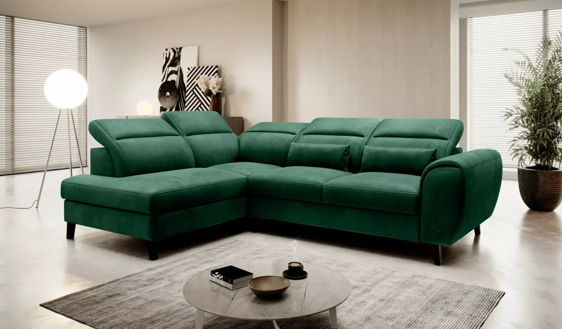 yourhouse24 Ecksofa NOBLE L-form Schlafsofa Wohnlandschaft Links Rechts Cou günstig online kaufen