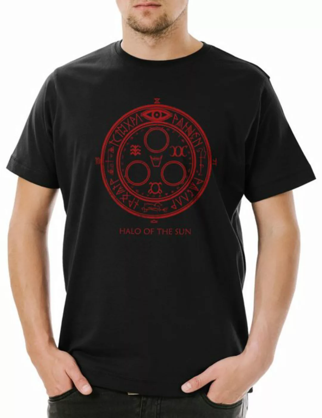 Urban Backwoods Print-Shirt Halo Of The Sun Logo Herren T-Shirt Silent Horr günstig online kaufen