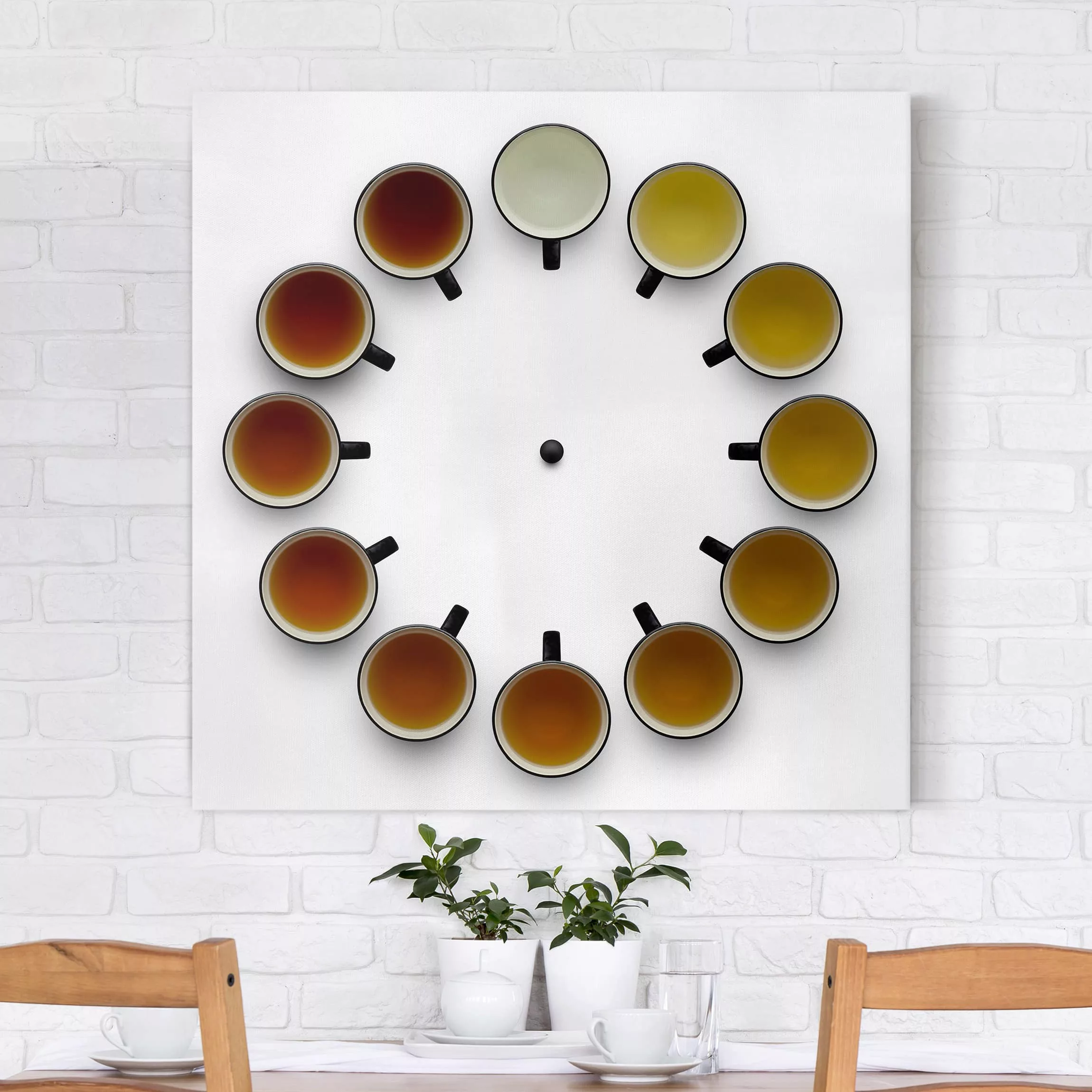 Leinwandbild Küche - Quadrat Tea Time günstig online kaufen