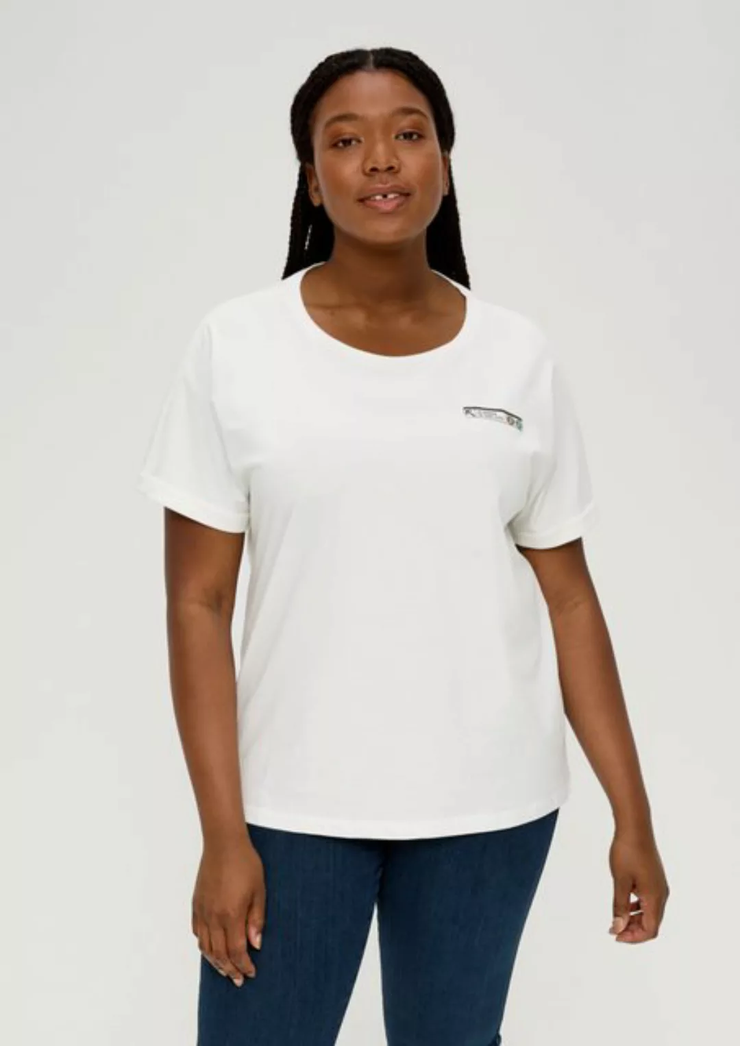 TRIANGLE Kurzarmshirt Baumwollshirt mit Frontprint günstig online kaufen