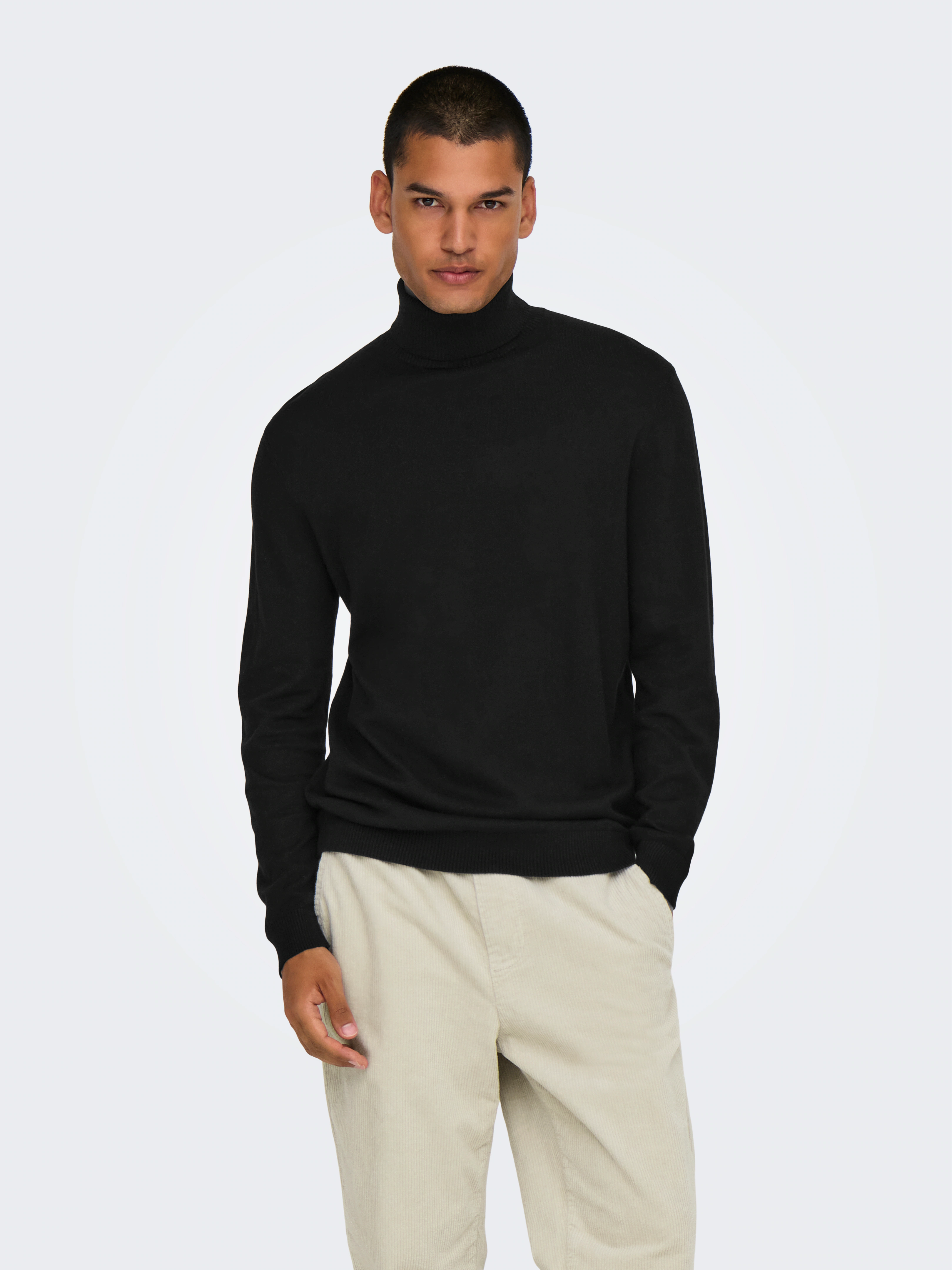 ONLY & SONS Stehkragenpullover "ONSLOUI REG 12 MEL ROLL KNIT NOOS" günstig online kaufen