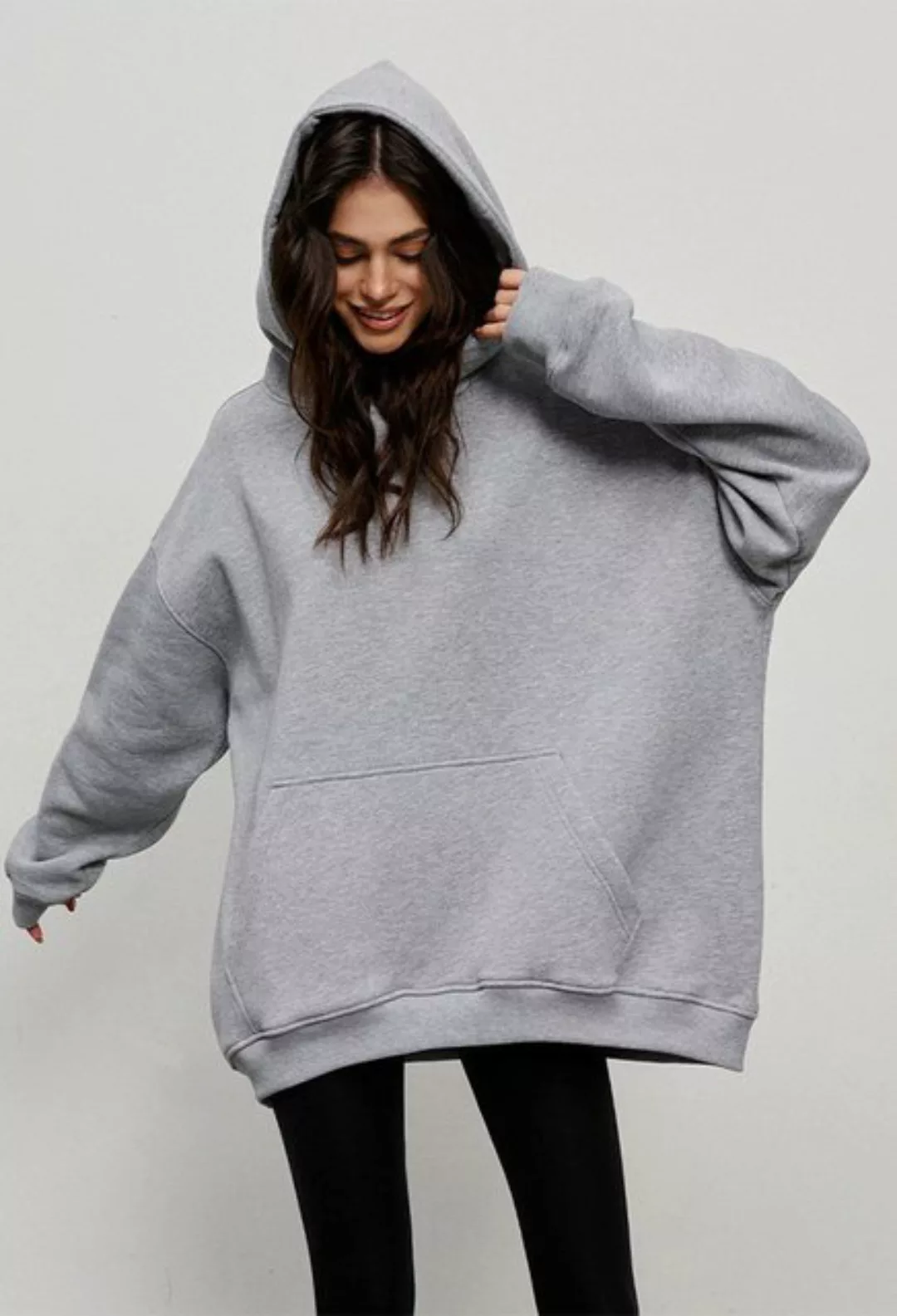 CHENIN Sweater Damen Solid Colour Hoodie Sweatshirt (Vielseitiges Kapuzensw günstig online kaufen