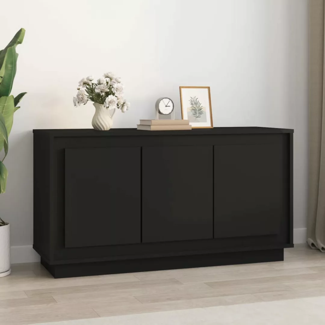 Vidaxl Sideboard Schwarz 102x35x55 Cm Holzwerkstoff günstig online kaufen