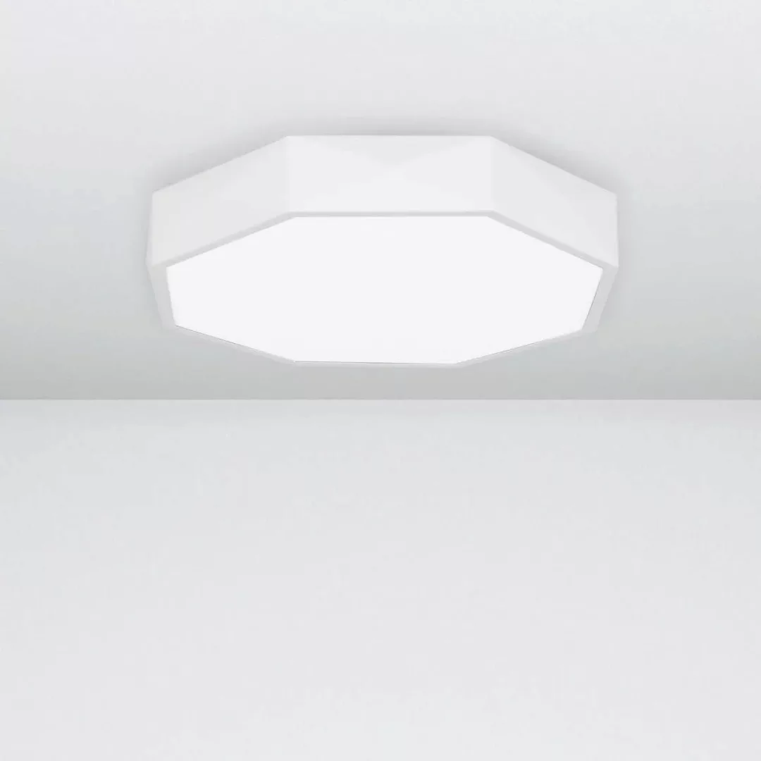 LED Deckenleuchte Eben in Weiß 24W 1380lm günstig online kaufen