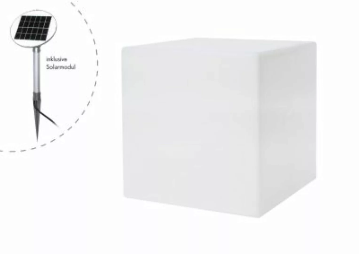 8 seasons design Shining Cube 33 (Solar) Gartenleuchte weiß günstig online kaufen