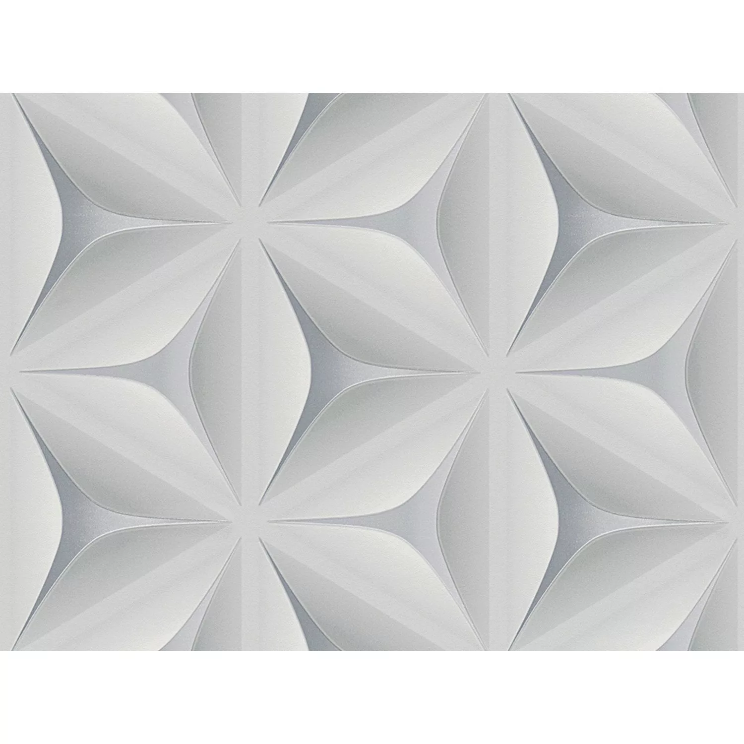 Bricoflor 3D Tapete in Hellgrau Moderne Blumentapete Im Grafik Design für B günstig online kaufen