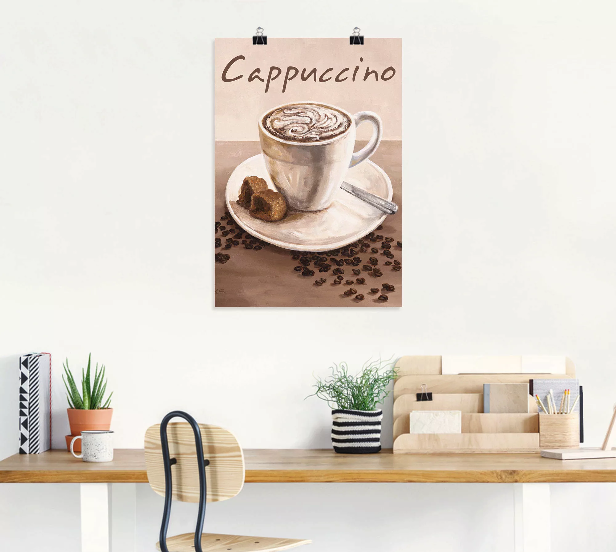 Artland Wandbild »Cappuccino - Kaffee«, Kaffee Bilder, (1 St.), als Leinwan günstig online kaufen