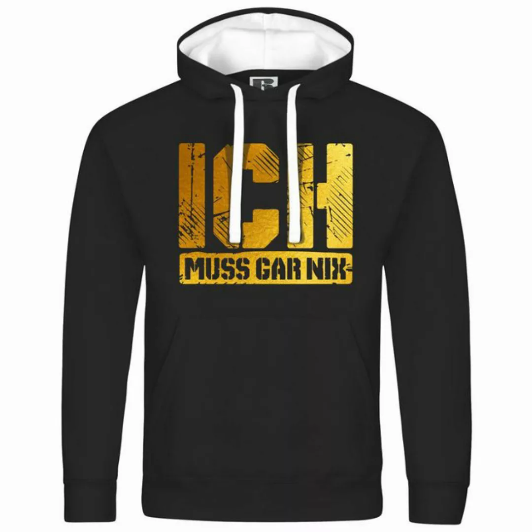 deinshirt Kapuzenpullover Herren Kapuzenpullover Ich muss gar nix gold Mit günstig online kaufen