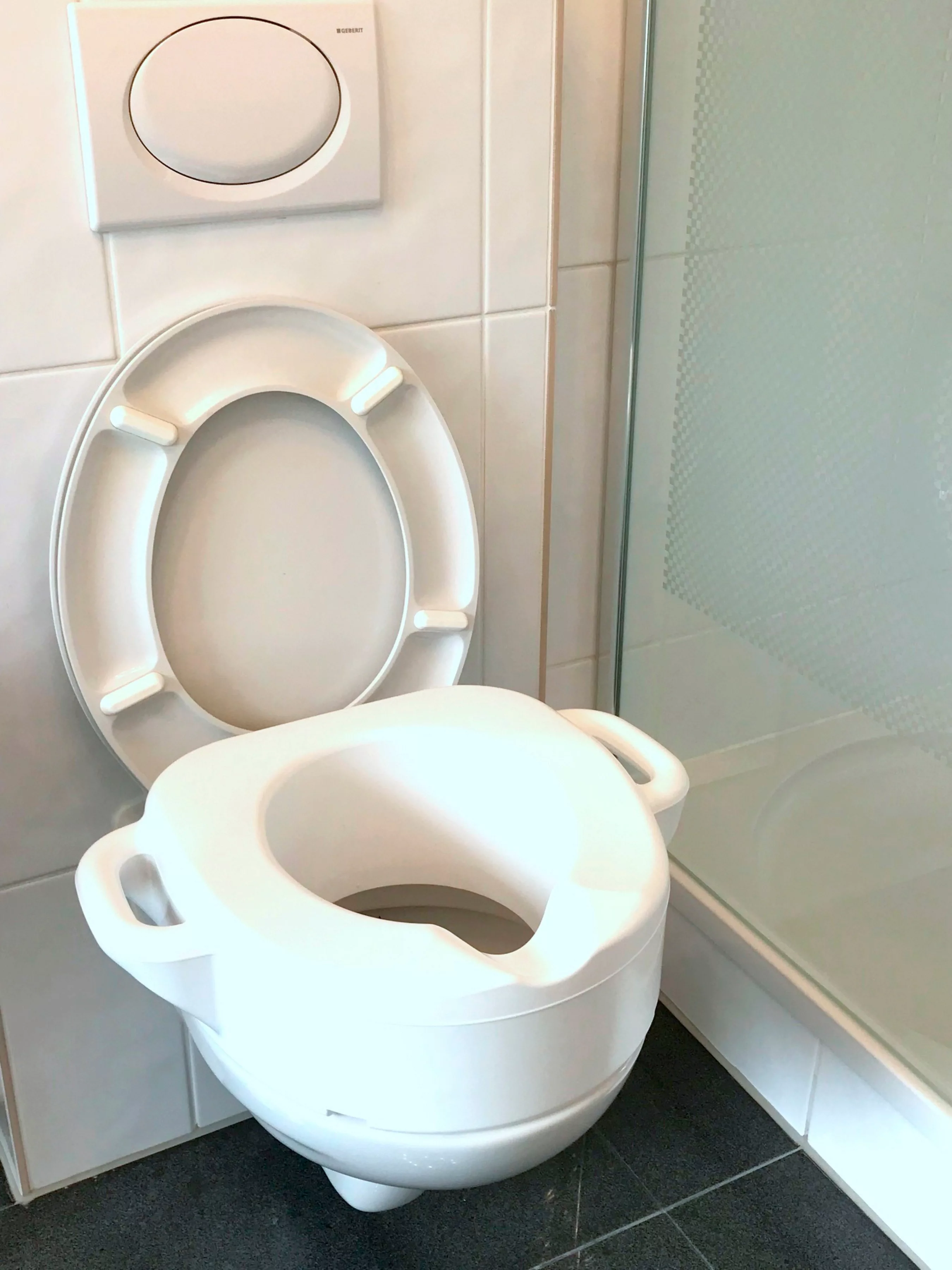 Bischof WC-Sitz "Toiletten-Aufsatz", SItzerhöhung mit Griffen günstig online kaufen