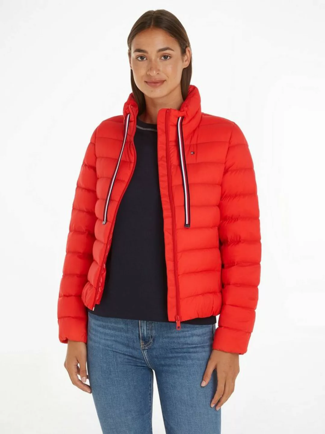 Tommy Hilfiger Kurzjacke PACKABLE LW DOWN GS JACKET mit gestreiftem Kordelz günstig online kaufen