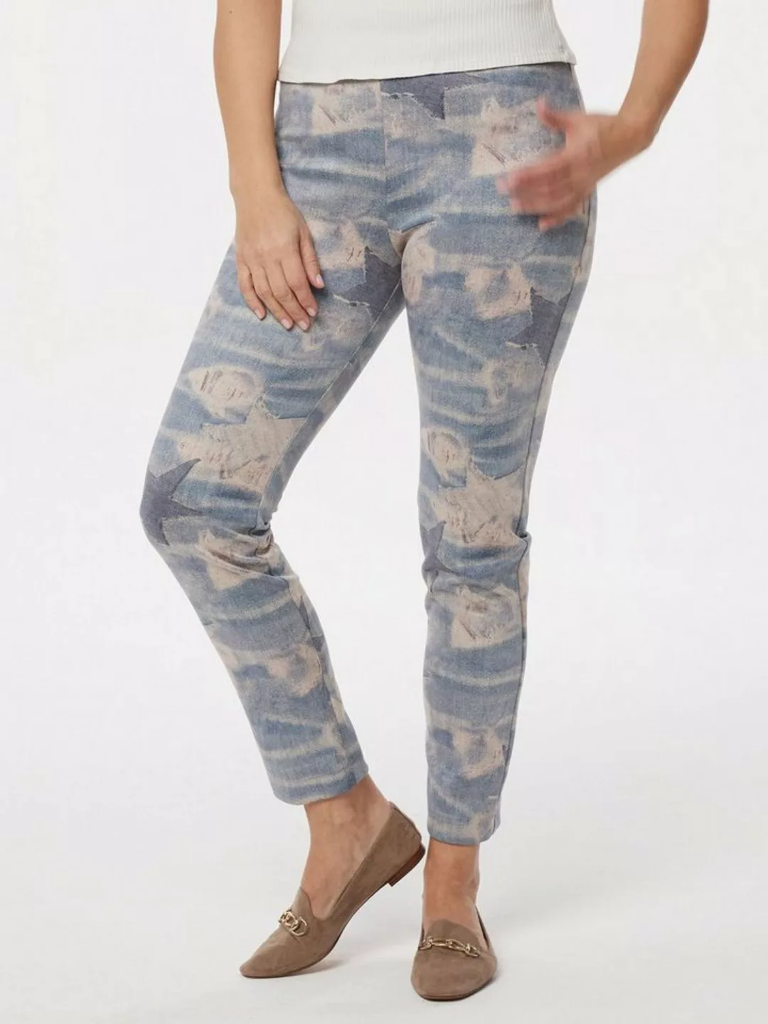 MONACO blue Lederimitathose Leggings koerpernah in Velourslederoptik günstig online kaufen