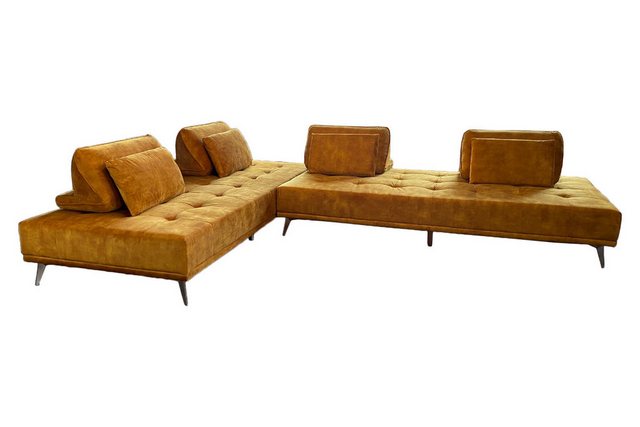 KAWOLA Ecksofa WIOLO, Ecksofa, Stoff od. Velvet, mit od. ohne Hocker, versc günstig online kaufen