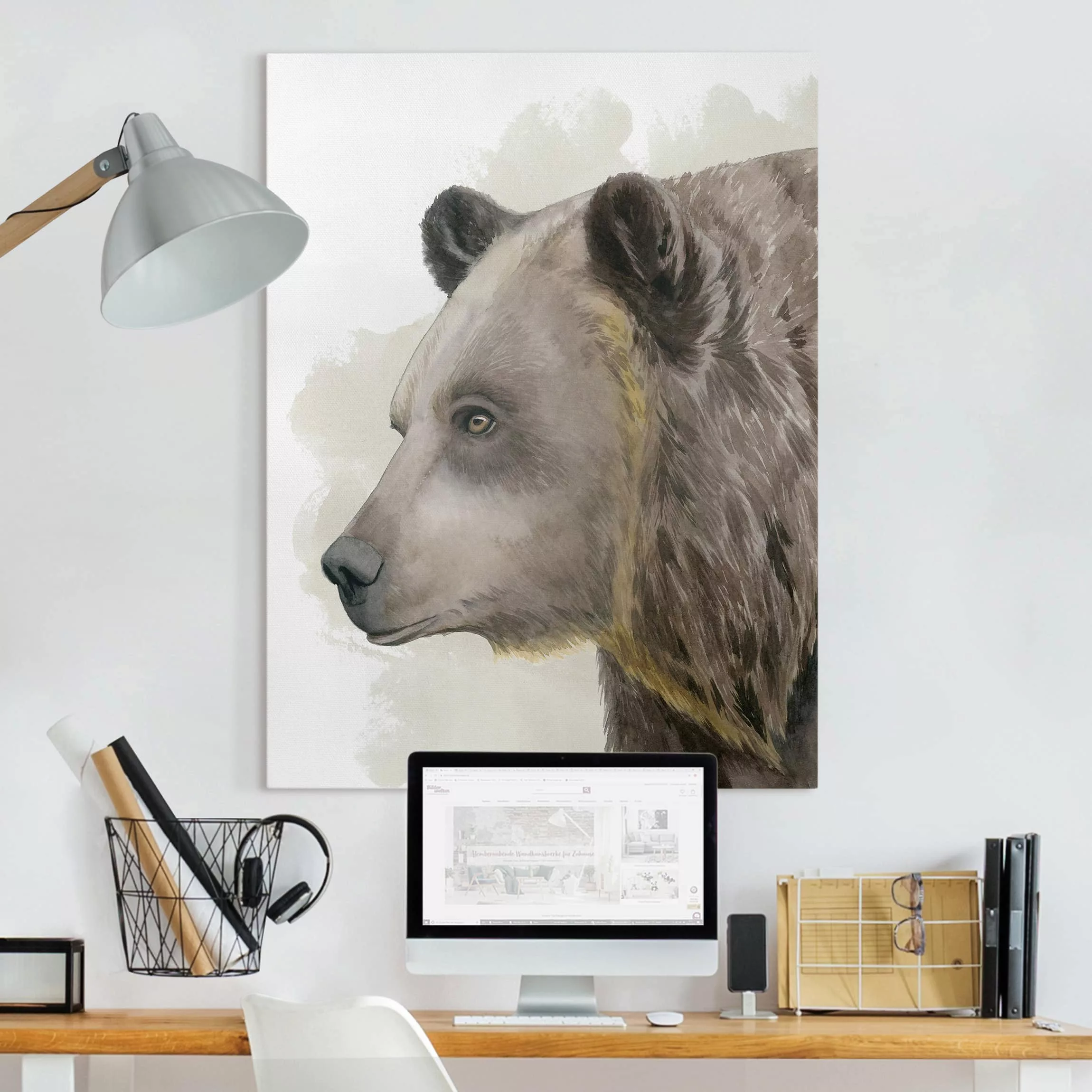 Leinwandbild Tiere - Hochformat Waldfreunde - Bär günstig online kaufen